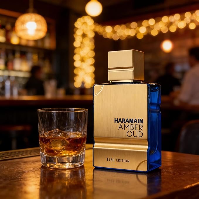 Al Haramain Amber Oud Blue Edition for Men Eau de Parfum Spray - Long Lasting Men's Cologne with Amber & Sandalwood, Arabian Perfume for Men 60ml (2.0 oz)