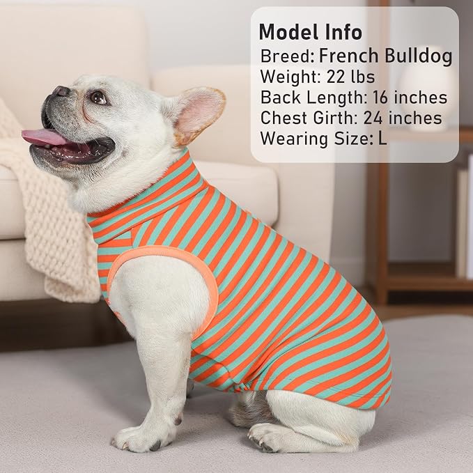 KYEESE 2Pack Dog Sweater for Small Dogs Soft Pet Coats Fleece Sweatshirt | Warm Turtleneck Dog Pullover Clothes, 4-Way Stretch & Lightweight Vest, Doggie Coat in Cold Weather, Daily Wear