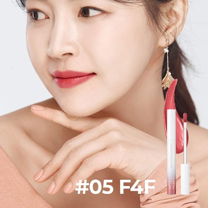 bom OMG Matte Lip Lacquer #F4F Waterproof Long Wearing Coral Liquid Lipstick, Matte Finish, Full Coverage 0.14 oz