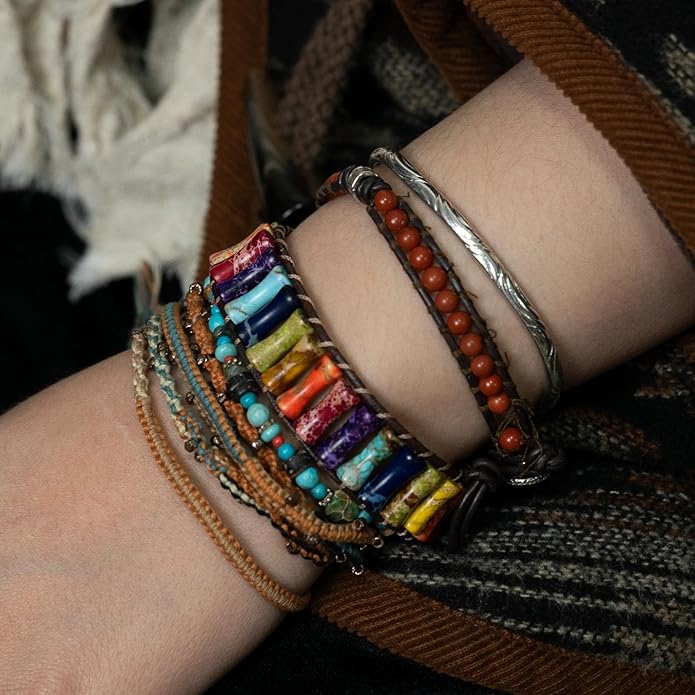 Inspirational Gifts Healing Bracelets for Women，Get Well Soon Encouragement Gifts for Women Friends Sister Mom，Handmade Natural Stone Healing boho Friendship Jewelry for women