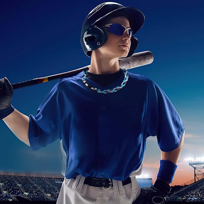 Premium 18inch Baseball Necklace w/Nylon Tri-Braided Rope Tornado Design