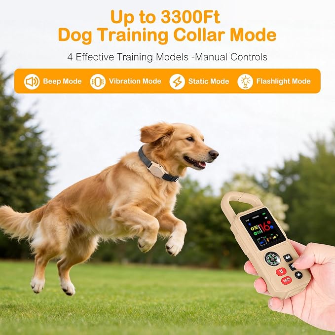 4-in-1 Wireless Dog Fence System for Medium Large Dogs, Remote Training