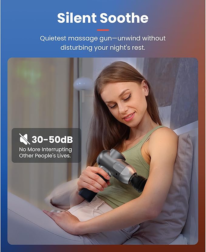BOB AND BRAD C2 Pro Massage Gun with Heat and Cold Therapy, FSA Eligible & HSA Approved Mini Massager Gun Deep Tissue, Heated Professional Electric Back Massager for Athletes