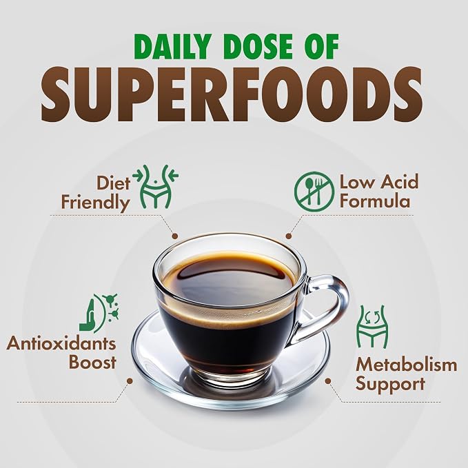 SOLLO Organic Slim Coffee Pods, Medium Roast, Low Acid, Diet-Support, Slim, Single Serve Pods, Compatible With 2.0 K-Cup Keurig Brewers, 24 K Cup