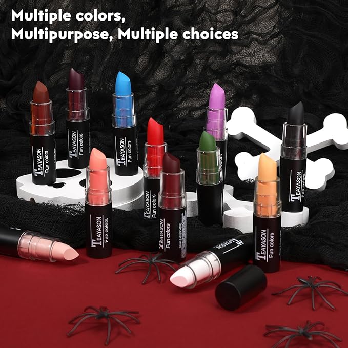 Nude Pink Face Body Paint Stick, Matte Nude Pink Lipstick Eye Black Stick Face-Paint Make Up, Long Lasting Waterproof Makeup for Halloween SFX Stage Costume Cosplay Makeup