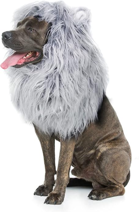 Lion Mane Wig for Dogs with Ears, Funny Pet Costumes for Halloween Christmas
