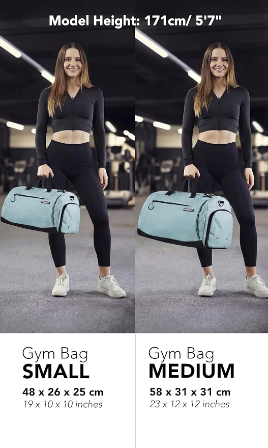 Fitgriff® Gym Bag for Men & Women with Shoe & Wet Compartment - Duffle Bag for Travel, Sports, Fitness & Workout