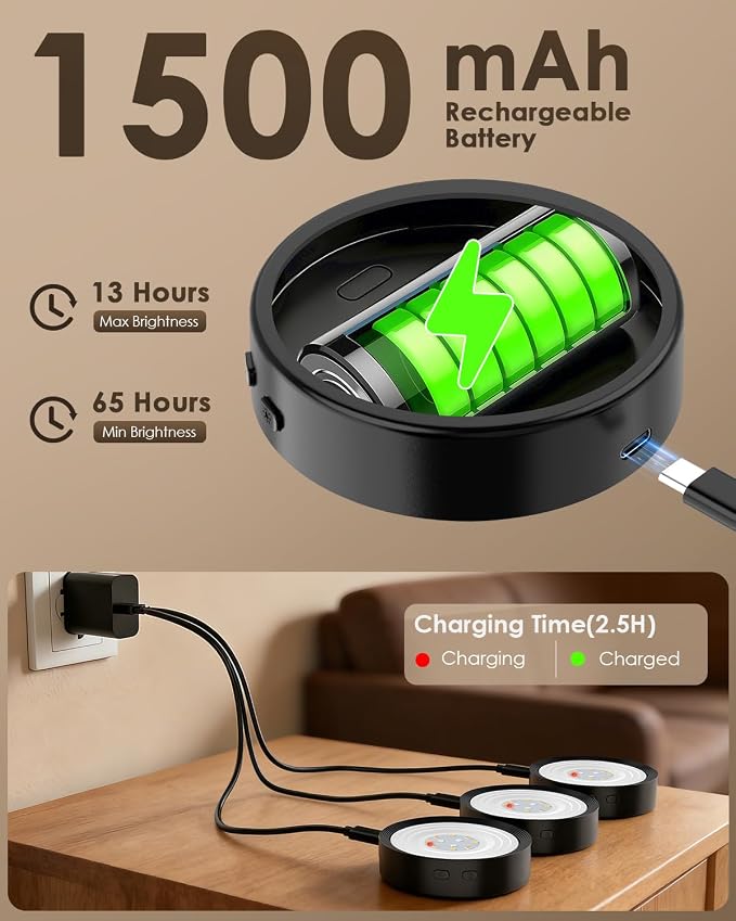 Picture Lights for Wall, Rechargeable Battery Magnetic Wall Lights with 3 Color Temps and 12 RGB, Picture Light with Remote, Dimmable and Timer, Decor Light for Painting/Frame/Art Display