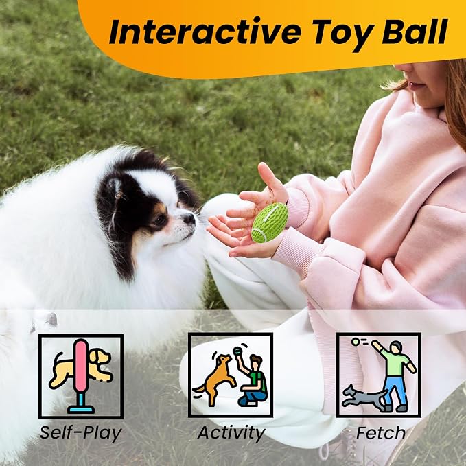 Puppy Toy, 3 Pack Interactive Squeaky Dog Balls for Small Dogs