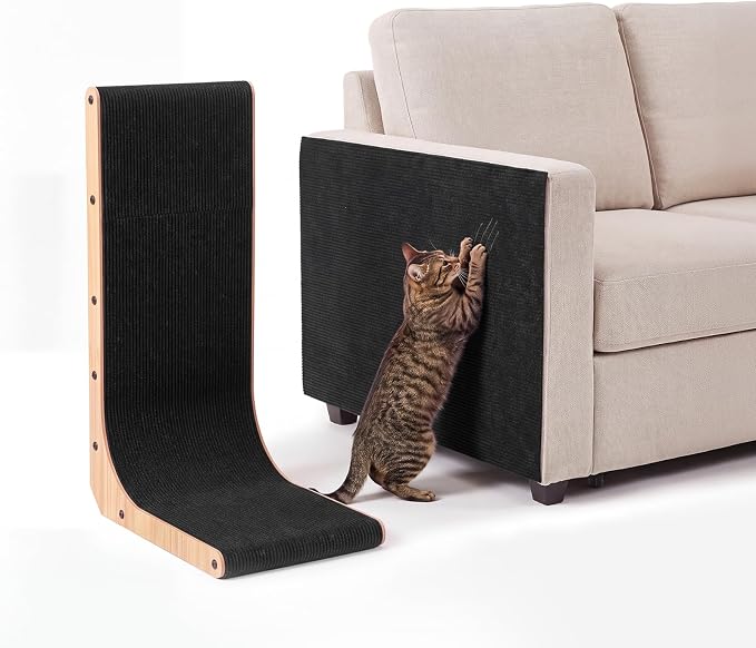 Cat Scratch Furniture Couch Corner Protector from Cat Claws, 78.7x15.8 Inch | Cat Wall Scratcher Mat with Catnip, Adhesive Cat Scratching Pads Renew Cat Stuff Sofa Tree Scratching Post Board Bed Tower