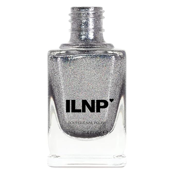 ILNP Echo - Platinum Silver Holographic Ultra Metallic Nail Polish