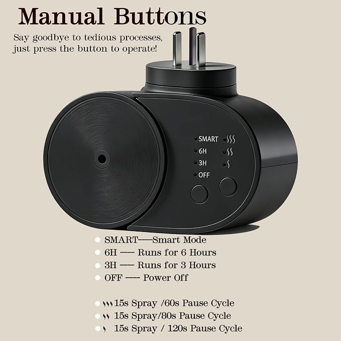Waterless Diffuser for Essential Oil, Plug in Wall Scent Diffuser for Home, Quiet Cold Air Aromatherapy Diffuser with 500 Sq Ft Coverage, Includes 2×30ml Hotel-Inspired Oils (Black)