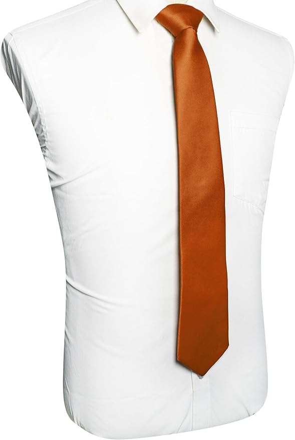 JEMYGINS Solid Color Tie Mens Necktie for Business and Wedding
