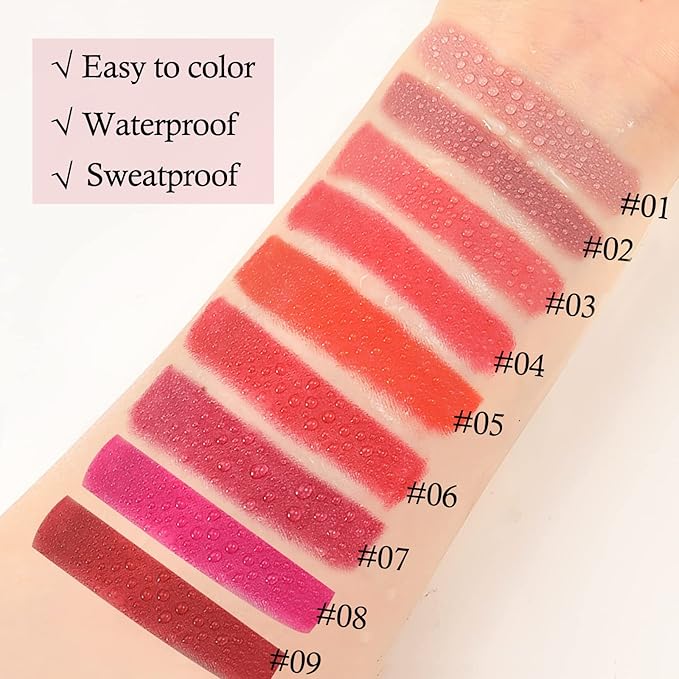 Boobeen Velvety Creamy Matte Lip Liner - Full Coverage High Pigment Waterproof Long Lasting Lipstick for Women, Matte Lip Color with Smooth (#09)