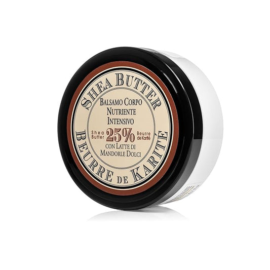 Perlier – Shea & Sweet Almond Nurturing Body Balm, 6.7 fl oz, Rich Moisturizer with 25% Organic Shea Butter and Almond Milk, Deeply Hydrating and Nourishing Formula, For Dry and Sensitive Skin