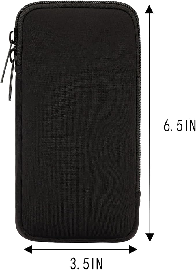 Tampon Storage Bag, Neoprene Tampon Organizer Case with Zipper Small Pouch for Feminine Products Portable Period Bags for Women,Ladies (Black)