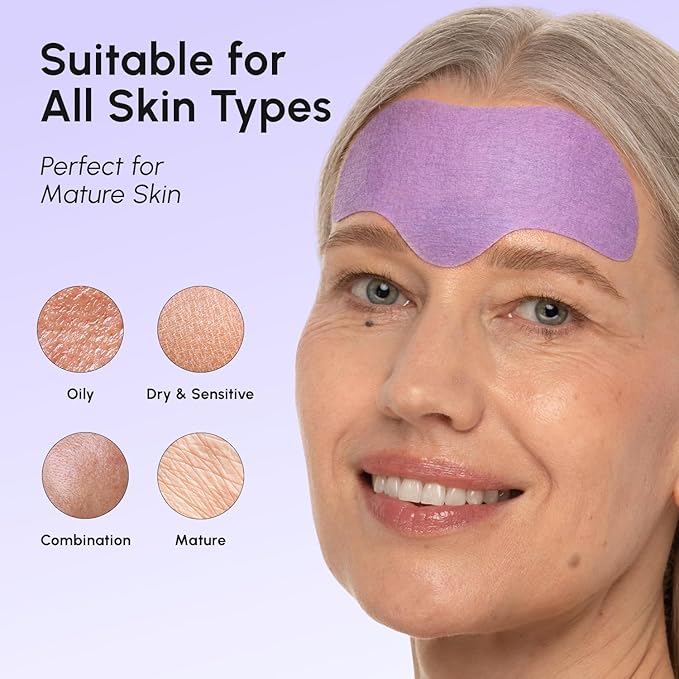 MAREE Forehead Wrinkle Patches 2 PACK – Collagen Wrinkle Patches with Retinol & Hyaluronic Acid for Face Lift – Fine Lines Deep Forehead Wrinkles Treatment Remover
