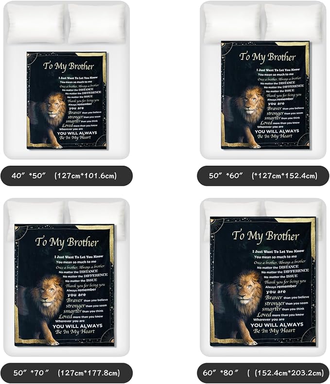 Big Brother Gifts from Sister for Birthday Gifts for Brother Adult Blanket | Gifts for Brothers from Sister Brother Blanket 50”*60”