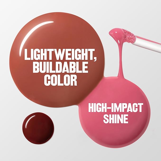 REVLON PhotoReady Instant Plump Serum, Plumping Gloss, Hydrating, Non-Sticky & High Shine Finish, 008 Spice Show, 0.25 fl oz