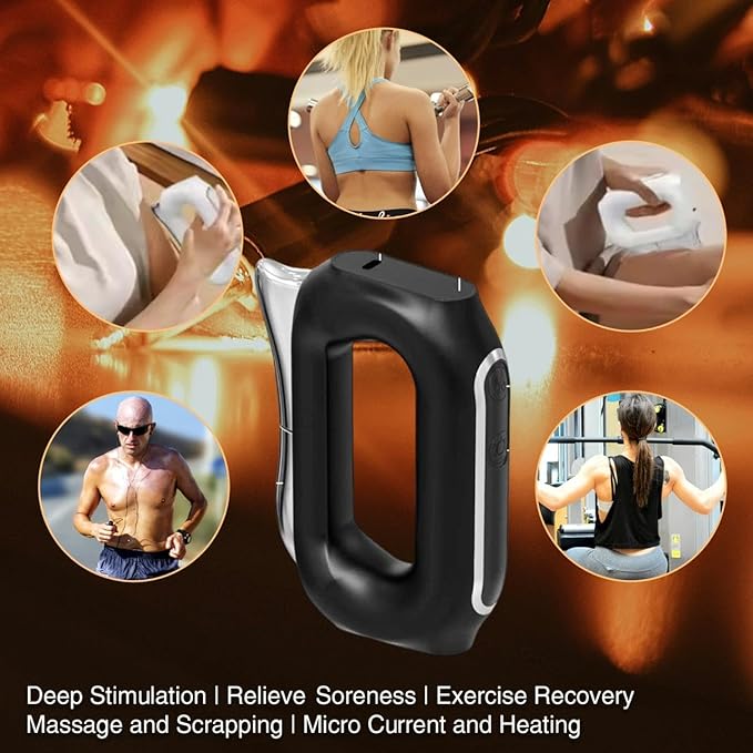 ACVITA Heated Fascia Knife, Electric Fascia Knife for Muscle Relaxation, Muscle Scraper Tool, Fascia Massager, Muscle Electric Massager, Gua Sha Tool (Black)