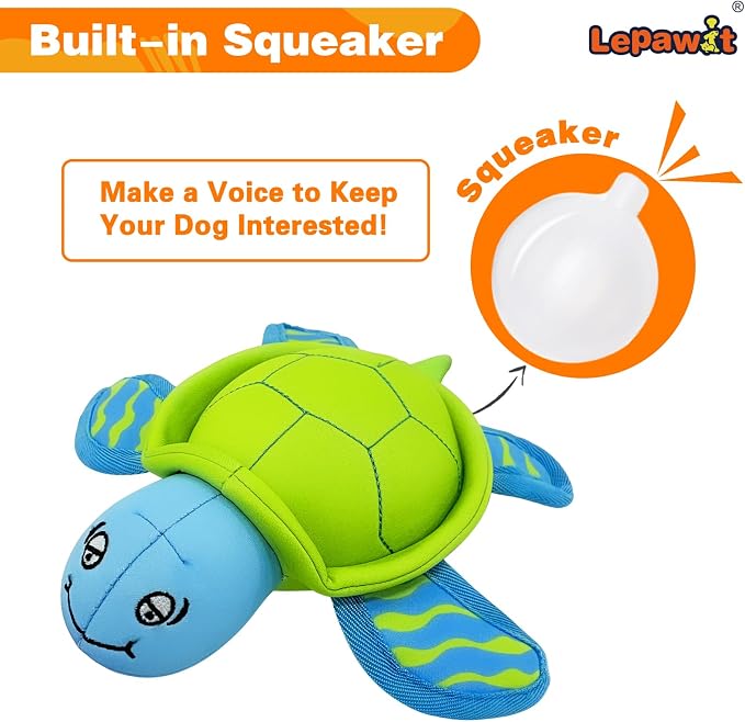 Dog Pool Toys, Floating Water Toys for Dogs, Squeaky Dog Toys for Water or Pool, Outdoor Beach Interactive Dog Toys for Small and Medium Dogs – Turtle