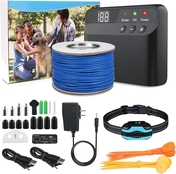 PcEoTllar Electric Fence for Dogs, Underground Dog Fence System, 1 Collar