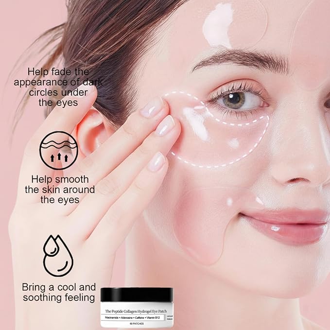 Collagen Collagen Hydrogel Eye Masks for Puffy Eyes and Dark Circles, 60 Piece Set Skin Care Eye Patch (1PCS)