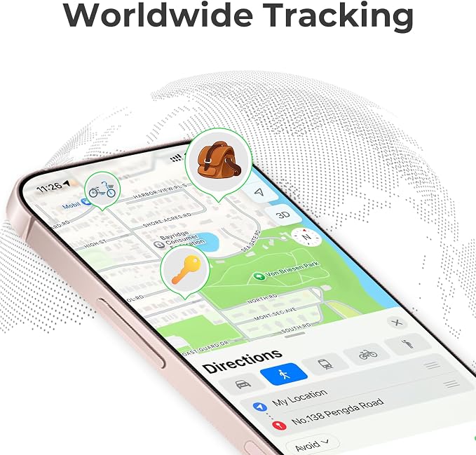 Tracker Tags-4 Pack(iOS Only), ltem Finder Smart Tag Set Milk White | IP67 Waterproof, Loud Beep, Replaceable Battery, Smart Tag for Keys, Bags, Luggage, Pets, Wallet, Compatible with Find My APP
