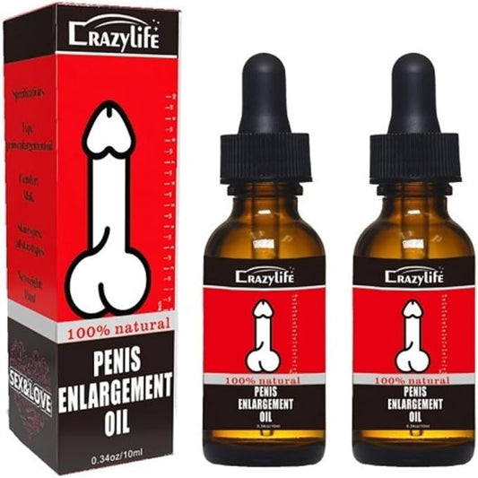 Male Enhancement Oil for Men, Men's Re-Vitalize Enlargement Cream CrazyLife Gel (2)