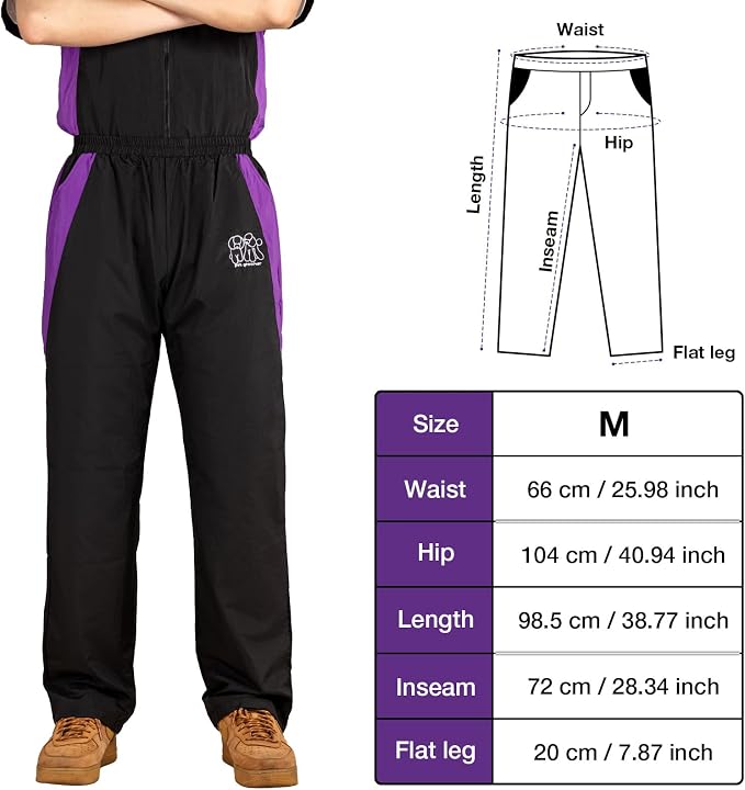 Noverlife Professional Pet Grooming Pants with Elastic Waist, M Size | Anti-Static & Splash Proof Pet Beautician Uniforms, Hair Repellent Smock & Trousers for Professional Dog Cat Grooming Salon