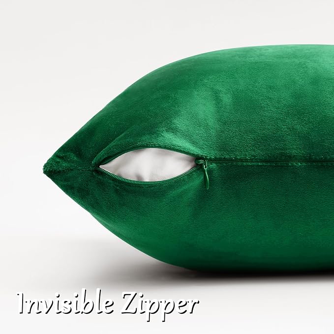 GIGIZAZA Green Pillow Covers 12x20 Decorative Pillows Pack of 2 | Lumbar Throw Pillows for Couch Sofa,280gsm Soft Textured Fabric,Modern Pillowcases,Luxury Cushion Covers