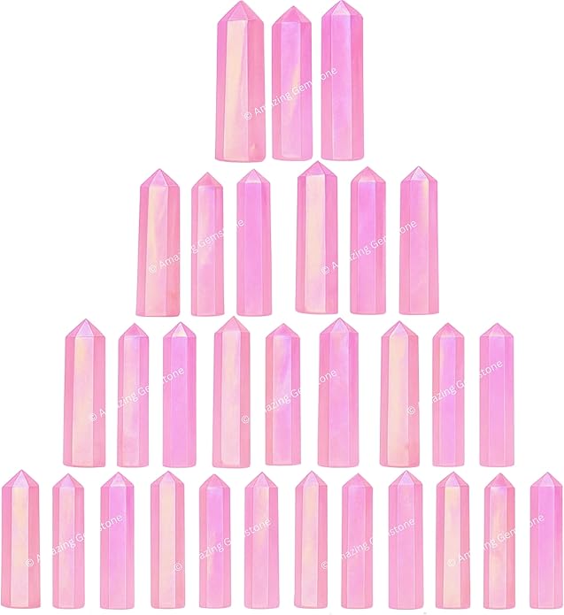 Amazing Gemstone Crystal Points Bulk Healing Crystals & Stones - Premium Single Terminated Healing Wand Point Bulk Crystals for Crafts, Crystal Grid, DIY Work
