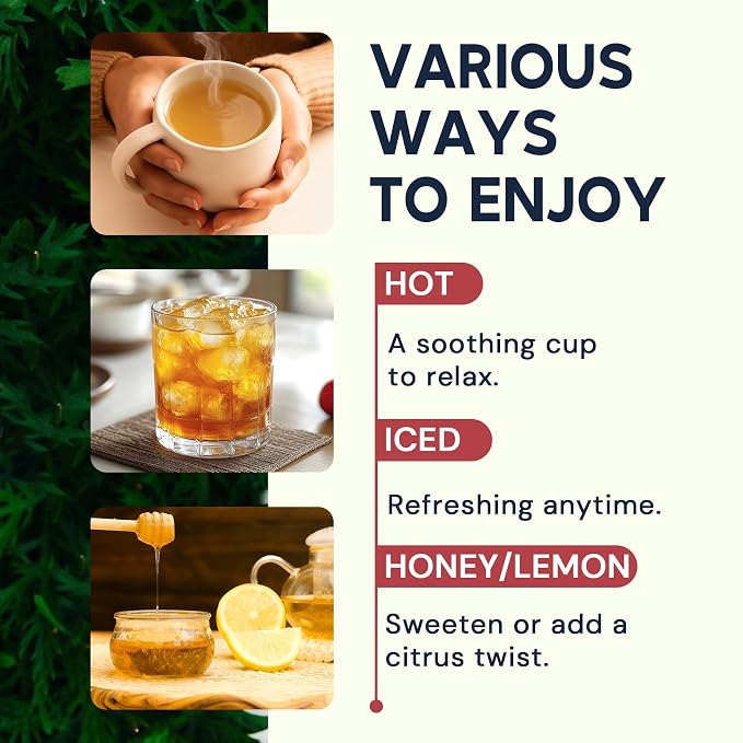 Raspberry Leaf Tea - 100 Teabags, Naturally Caffeine-Free, Mild & Herbal Taste