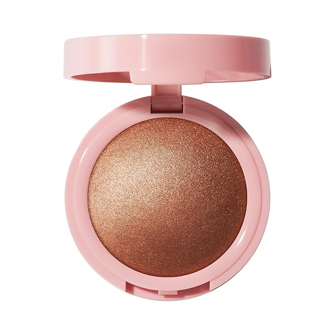 e.l.f. Halo Glow Silky Powder Highlighter, Long-Lasting Luminous Face Finish, Cake-Resistant With Micro-Shimmer, Vegan & Cruelty-Free, Coppertunist