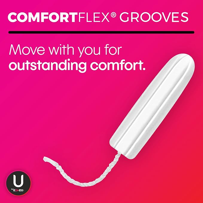 U by Kotex Click Compact Tampons, Super Absorbency, Unscented, 45 Count (Pack of 2)