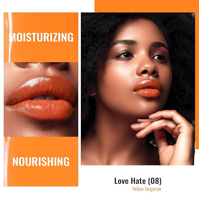 Oulac Moisturizing Shine Lipstick For Women Christmas Set 3PCS, 2 in 1 Tinted Lip Balm for Winter, Hydrated Juicy and Glossy Lip Color for Dry, Cracked and Chapped Lips, Vegan 01+04+08