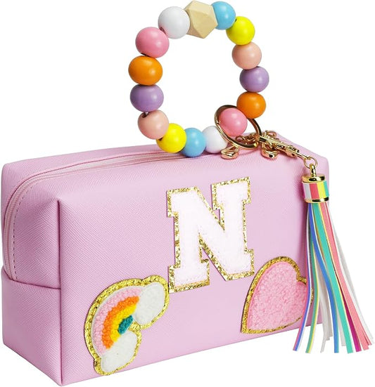 Elilier Birthday Gifts for Kids 4 5 6 7 8 9 10 11 12 year Old, Girl gifts Skin Care, Letter Pouch Cosmetic Toiletry Bag, Personalized Gift for Girl, Gift Bags