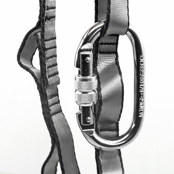 PRIOR FITNESS Yoga Straps Aerial Hammock Accessory Set, 2pcs Carabiner + 2pcs Daisy Chain r, Aerial Silk Hardware with Carabiner Daisy Chain for Yoga Swing Pilates