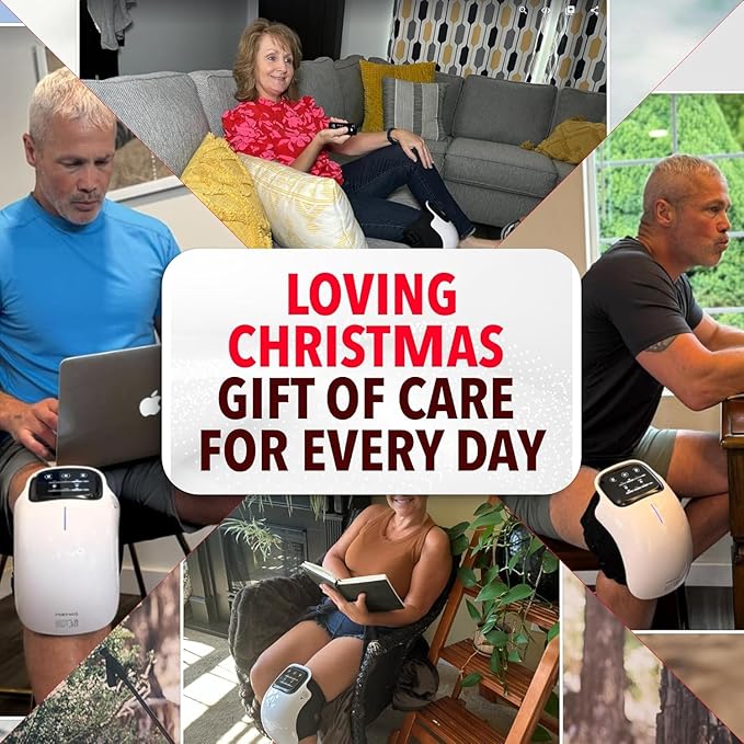 FORTHIQ Knee Massager Smart with Heat, Red Light and Vibration, 3-in-1 Cordless, 2025 Updated Edition, Gifts for Grandma & Grandpa, FSA-HSA Eligible