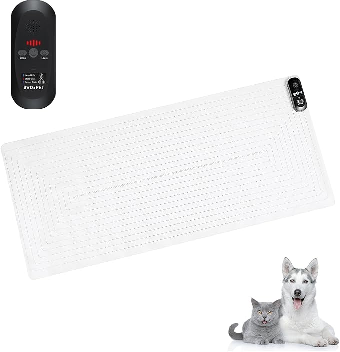 SVD.PET Pet Training Mat, 48"x20" Electric Scat Mat for Cats & Dogs, Black