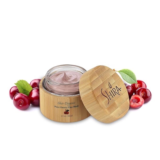 Shira Organic – Facial Cleansers Combo, Eucalyptus Cleanser -89ml, Aha Treatment Scrub 15ml , Cherry Clay Mask 15ml , Grapefruit Moisturizer 15ml