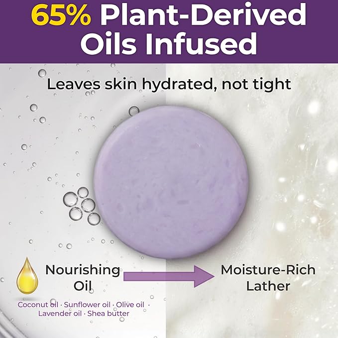 Snow Mushroom Soap Bar – Hydrating Solid Serum Cleanser with Tremella & 65% Natural Oils, Gentle Face & Body Wash for Dry Sensitive Skin, No Synthetic Fragrance, Vegan K-Beauty, 3.5 oz