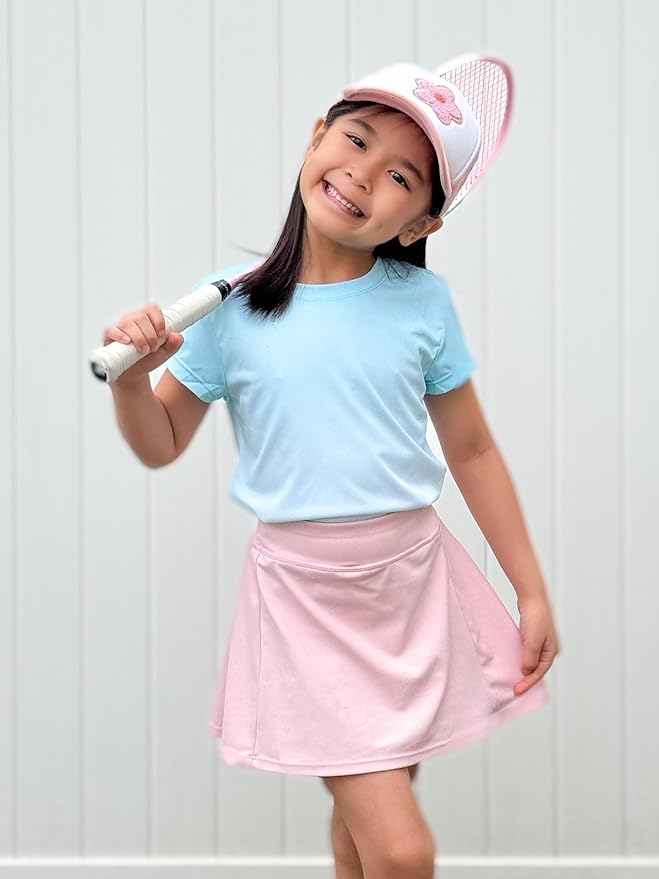 Stelle Girls Tennis Skirts with Pockets Athletic Skorts Inner Shorts High Waisted Sports Golf Running Skirt