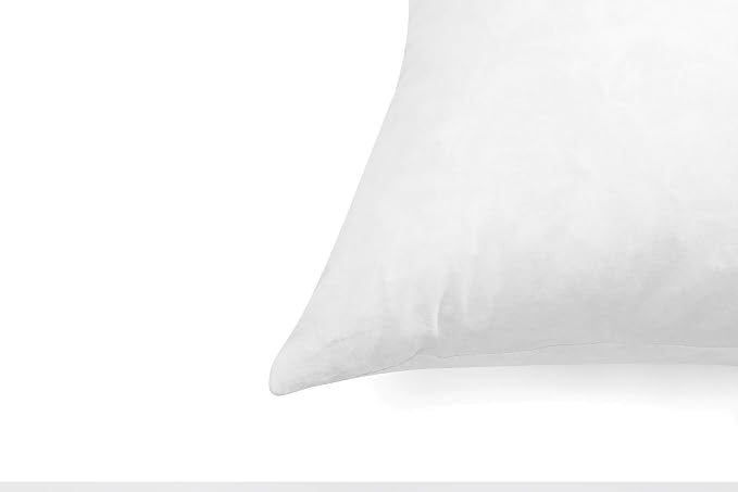 SNUG&COZY Luxury Goose Down Feather Pillow Inserts - 24x24IN, Double Layered Down-Proof Design, Ultra-Soft Cover, High Fill Weight, Pack of 2, White