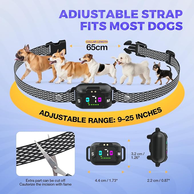 PcEoTllar bark Collar for Small Dogs, Beep & Vibration Mode, Waterproof