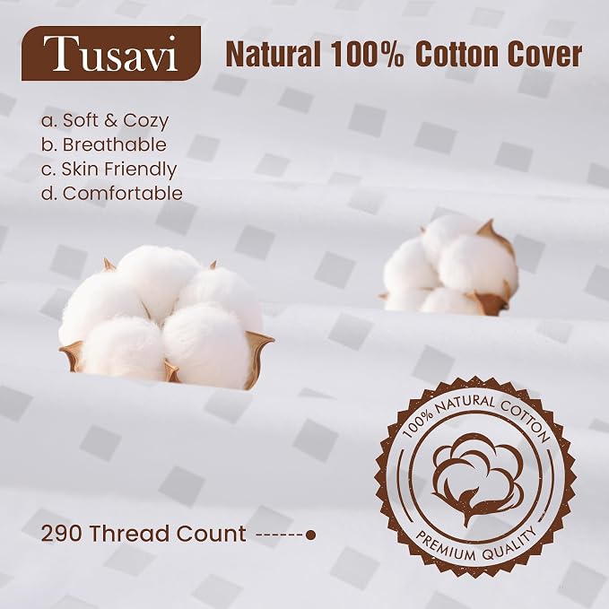 28"x28" Pillow Inserts Set of 2 with 100% Cotton Cover Decorative Square Throw 28 Pillows for Couch, Sofa and Bed - White (2, 28x28)
