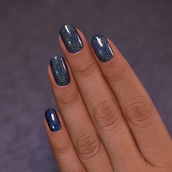 ILNP Black Magic - Deep Black Holographic Nail Polish