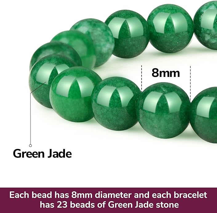 Crystal Vibe 8mm Beaded Bracelets For Women Men - Healing Crystal Bracelet - Adjustable Size