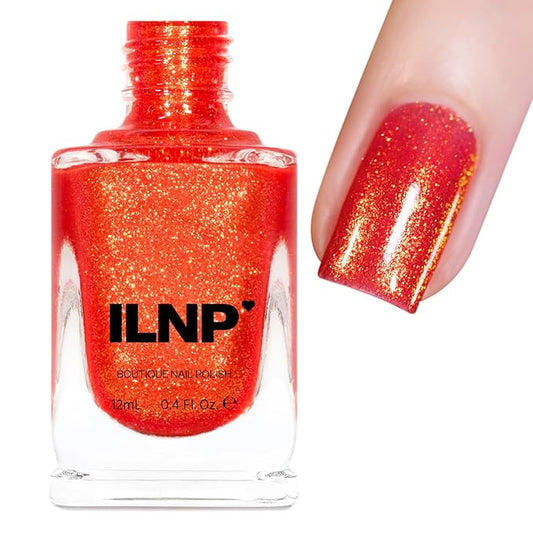 ILNP Melody - Fiery Orange Shimmer Nail Polish