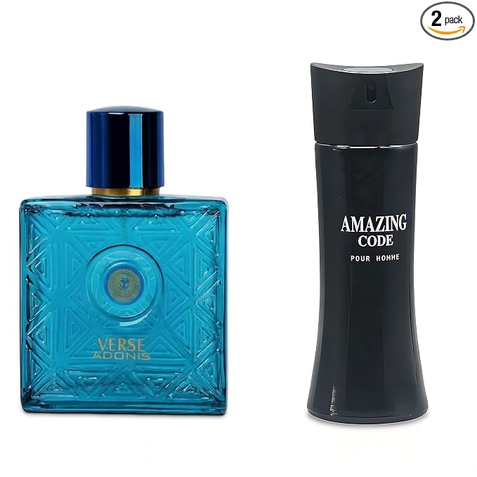 AFLUXE Verse Adonis & Amazing Code Combo Men Cologne 3.4 Fl. Oz Men's Perfume Elegant Combination of Woody Floral & Fruity Scents Eau De Parfum for Men Lasts All Day Best Gift